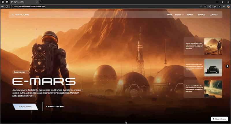 Cover image for C-MARS - Modern Hero-Section 