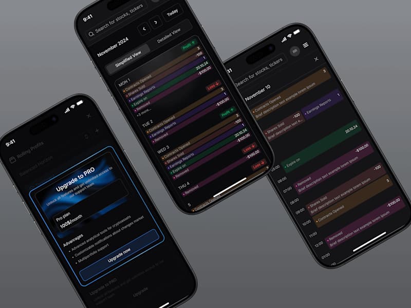 Cover image for UI/UX Design for Rolling Profits – Options Trading Management