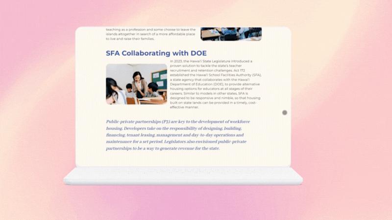 Cover image for Landing Page for Mililani Housing Project