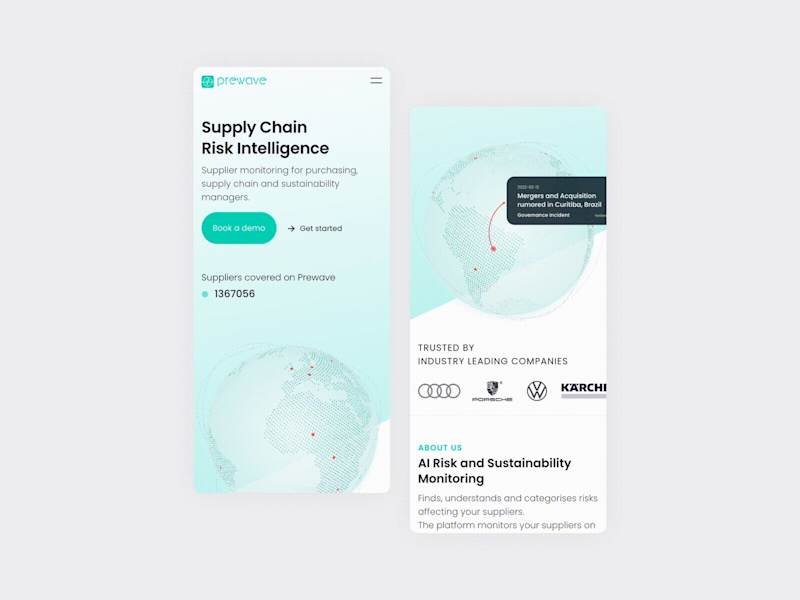 Cover image for Prewave: Web design for an Austrian startup