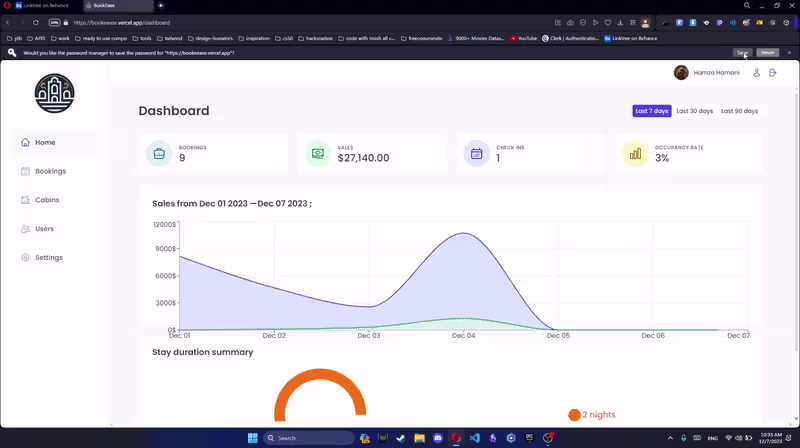 Cover image for Book Ease Adming Dashboard