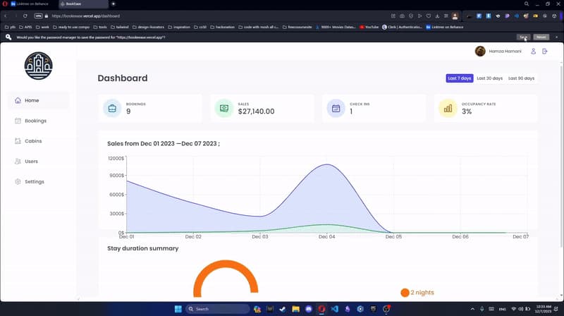 Cover image for Book Ease Adming Dashboard