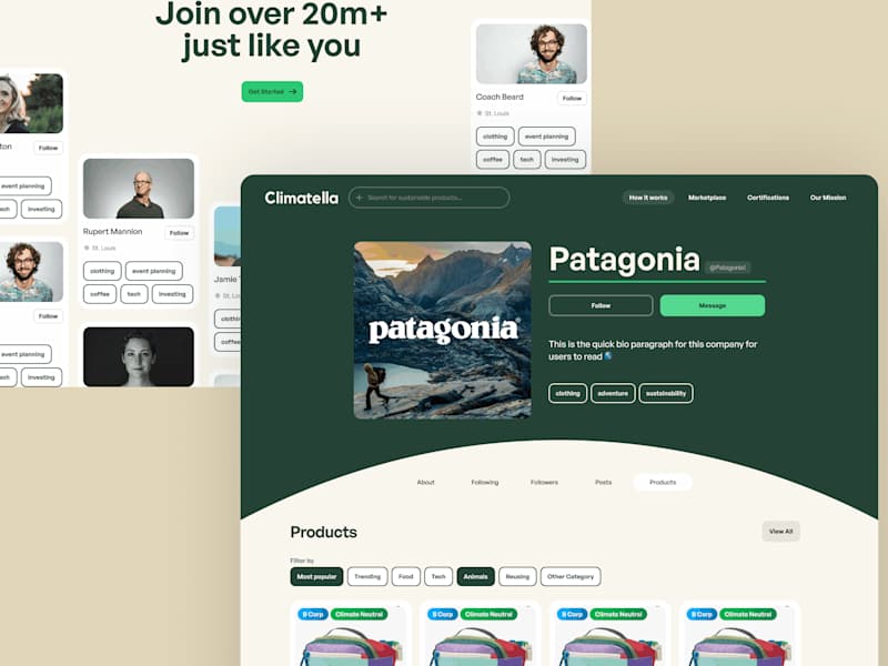 Cover image for Climatella | UI/UX Responsive website design for ecommerce site