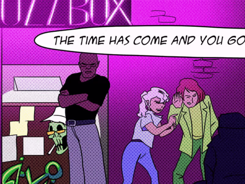 Cover image for Comics for a glam rock music video!