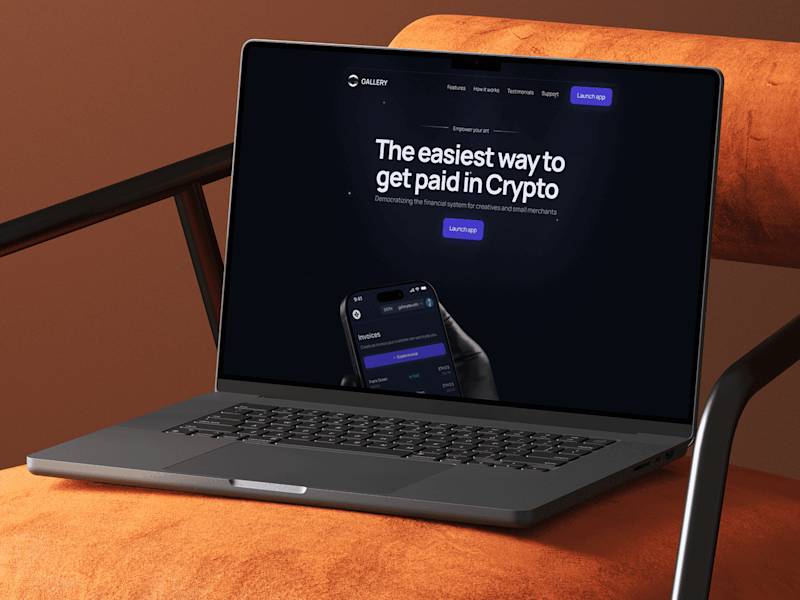 Cover image for Gallery Tech Crypto App Landing Page Design