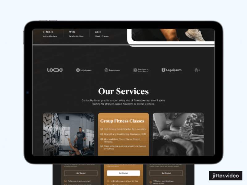 Cover image for Gym Website Landing Page Design