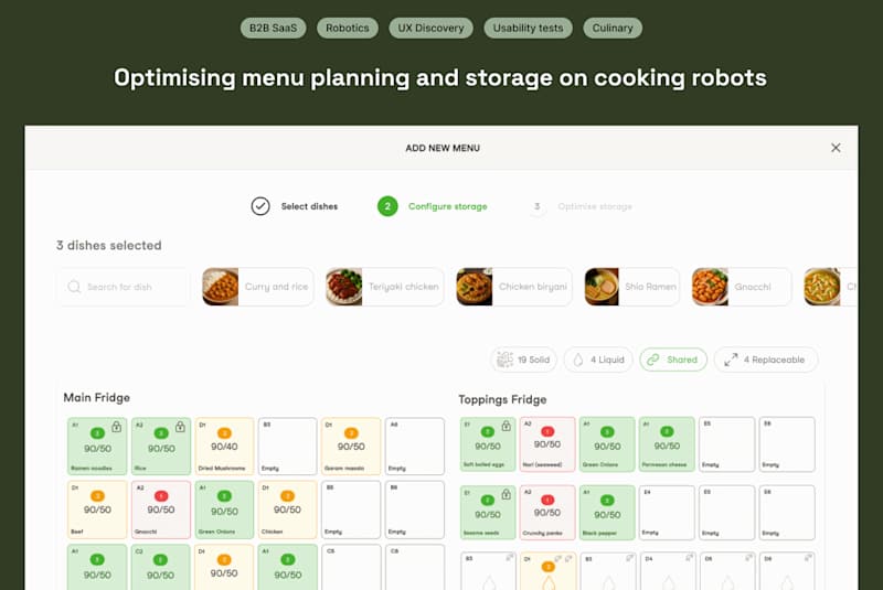Cover image for UX Redesign for Cooking Robots