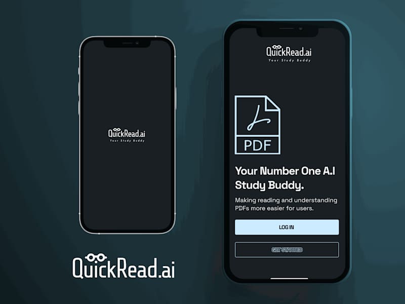 Cover image for QuickRead A.I Mobile App and Brand Design 