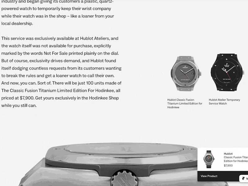 Cover image for Luxury Retail Website to Showcase a Limited Edition Product