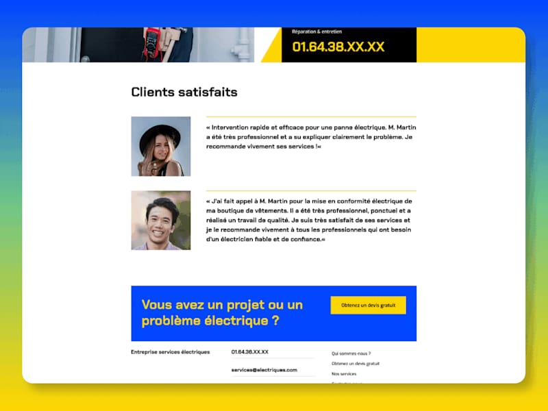 Cover image for Electrician company services concept