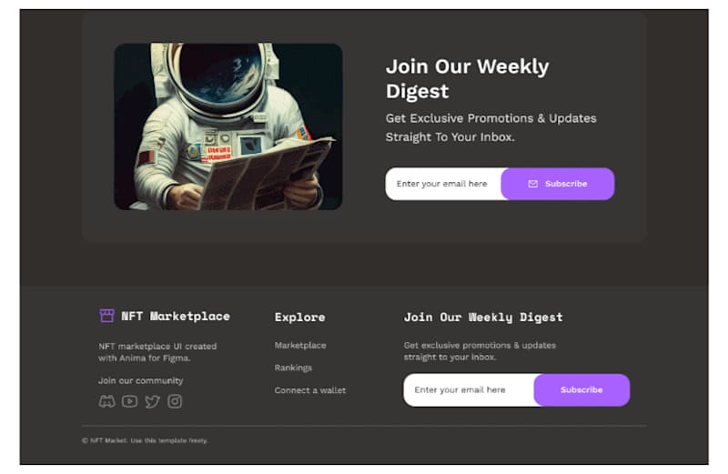 Cover image for NFT Marketplace Landing Page Design