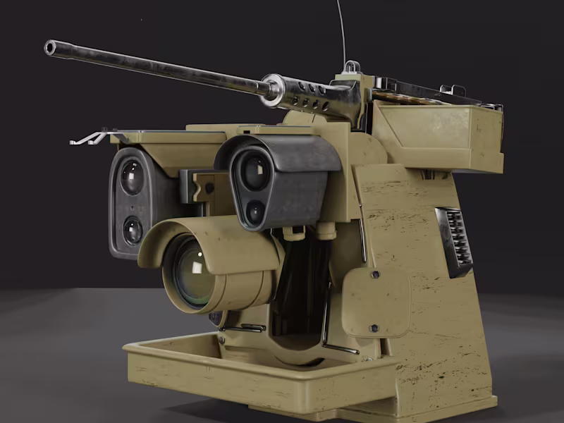 Cover image for Military Gun Protector (Remote Weapon System) 3D Model