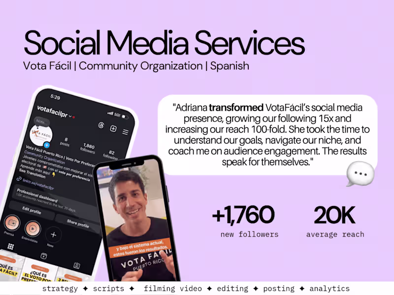Cover image for Social Media Services | Gov. Organization in Puerto Rico