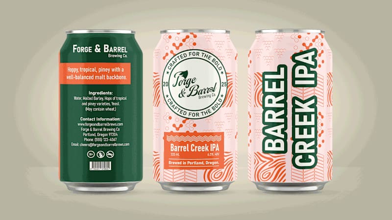 Cover image for Forge & Barrel | Beer Packaging & Brand Identity