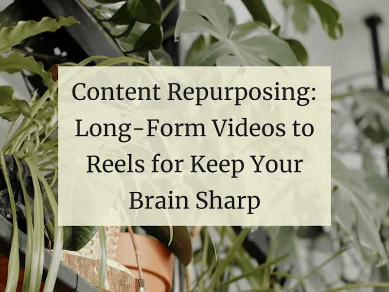 Cover image for Repurposing Long-Form Videos to Reels | Keep Your Brain Sharp