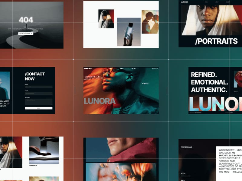 Cover image for Lunora Photography Portfolio Design