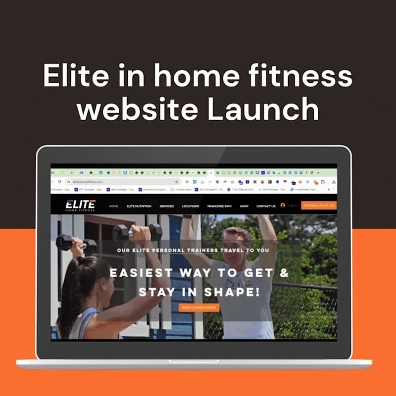 Cover image for Elite in home fitness Wix website design & development