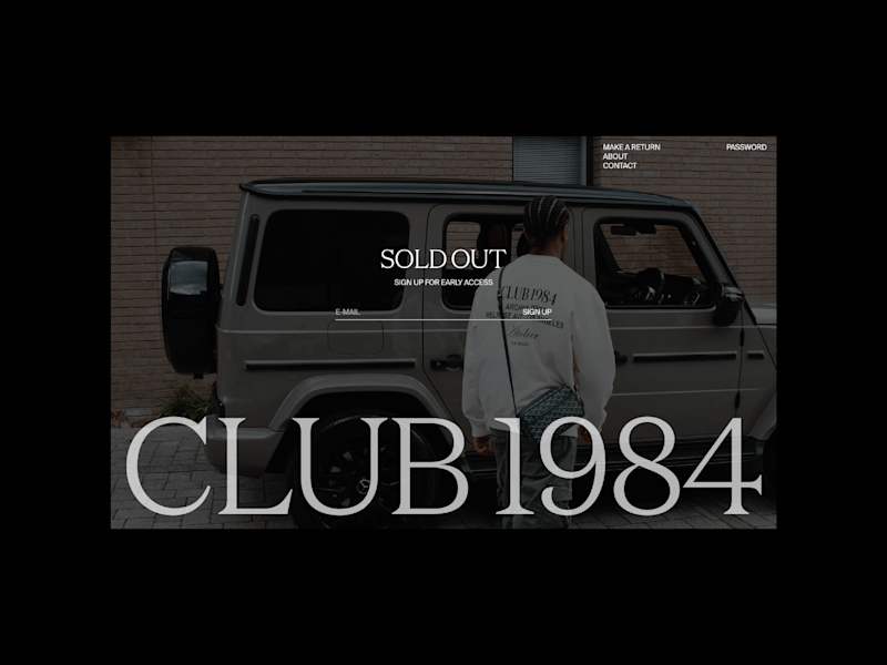 Cover image for Club 1984 - Fashion E-commerce Website Redesign