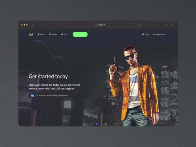 Cover image for 🎮 Grand Theft Auto V Roleplay server website in Bootstrap. 