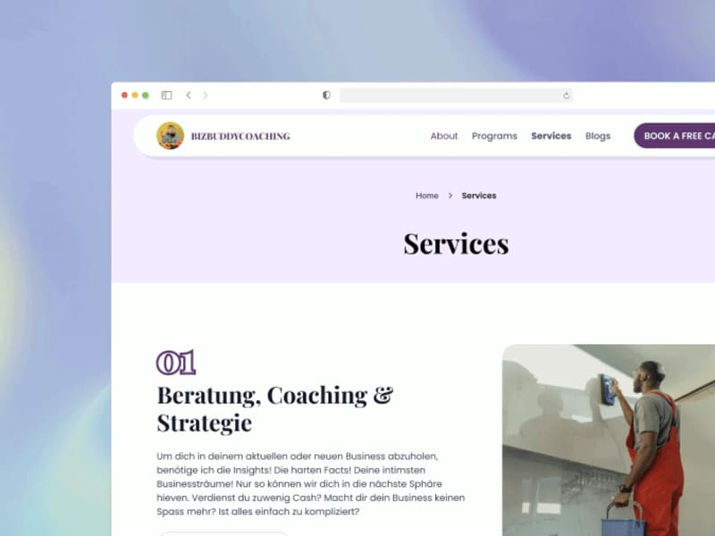 Cover image for Bizbuddy Coaching Website | Figma + Framer