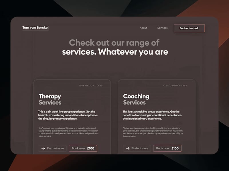 Cover image for Framer Development for Tom Personal Website