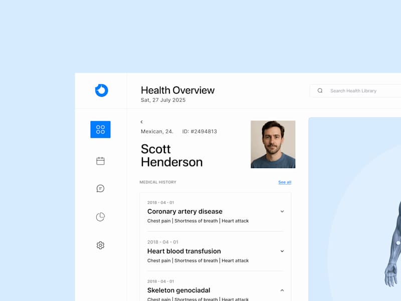 Cover image for Olio Healthcare Management System Dashboard Design