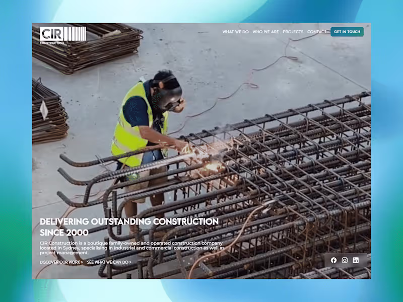 Cover image for CIR Construction | Website Refresh