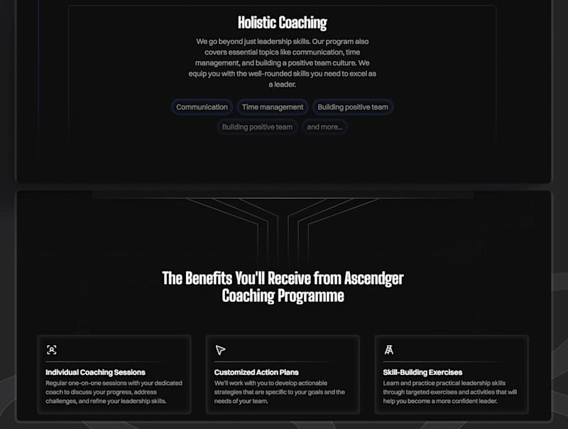 Cover image for Ascendger: Framer Landing Page Template for Coaches.