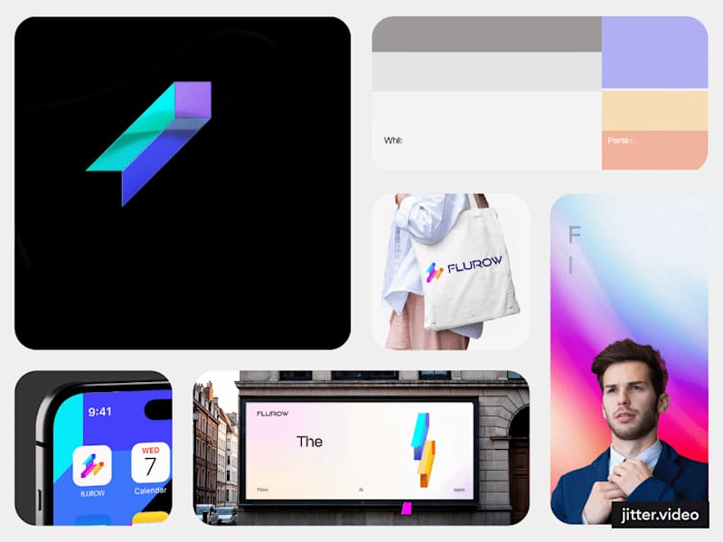 Cover image for Data flow Ai sass Futuristic logo brand identity