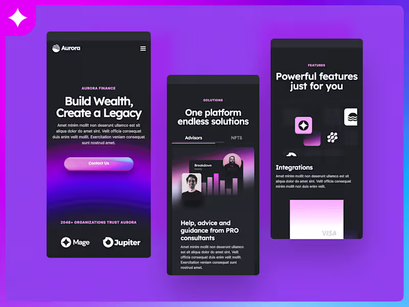 Cover image for Aurora: Webflow Landing Page Template for Trading Business