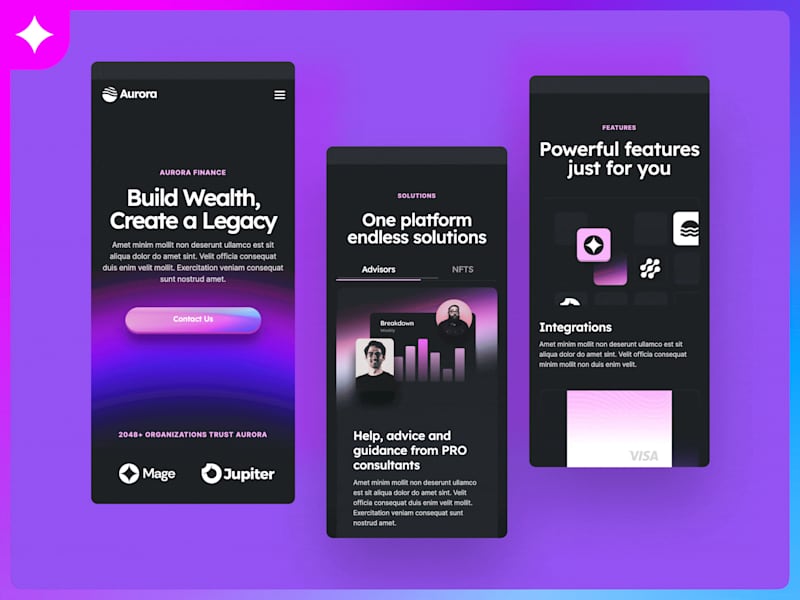Cover image for Aurora: Webflow Landing Page Template for Trading Business