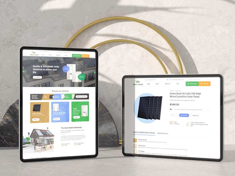 Cover image for GreenBank - Solar products and specialising in Solar Products