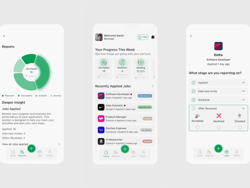 Cover image for I designed the UX/UI for a job tracking platform focused on ...