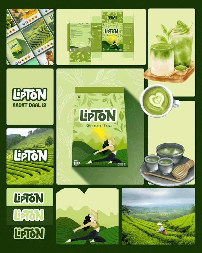Cover image for I Redesigned Lipton Green Tea Packaging. As my passion proje...