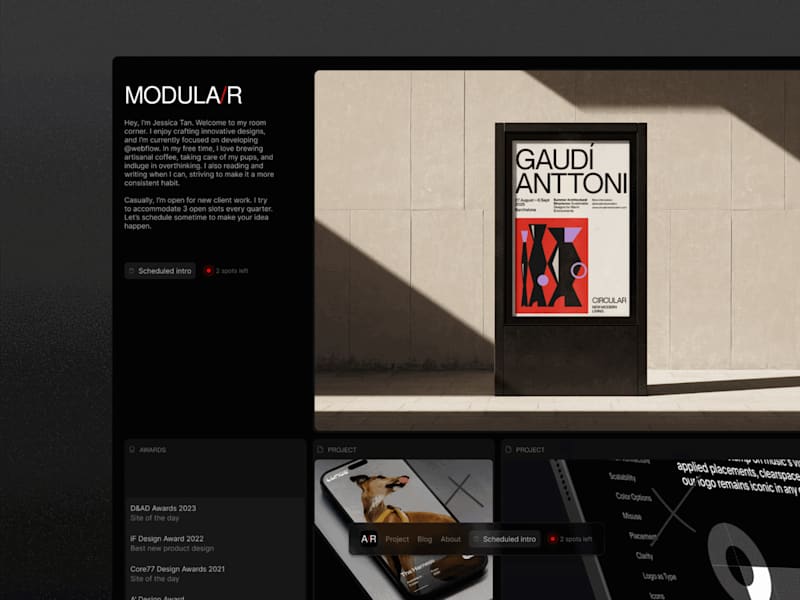 Cover image for Modular - Webflow Portfolio Design Development
