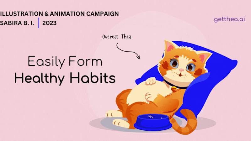 Cover image for Illustration and animation campaign for TheaAI :: Behance