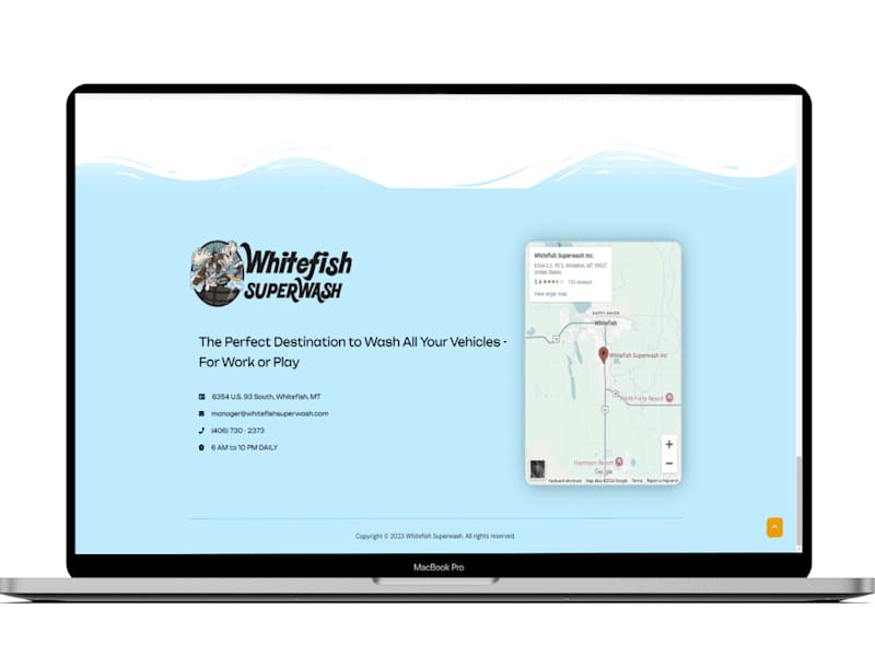 Cover image for Whitefish Superwash Website Creation From Scratch