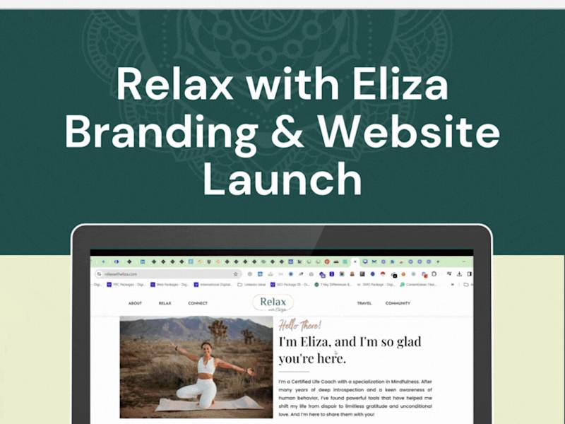 Cover image for Relax with Eliza Branding & Wordpress website