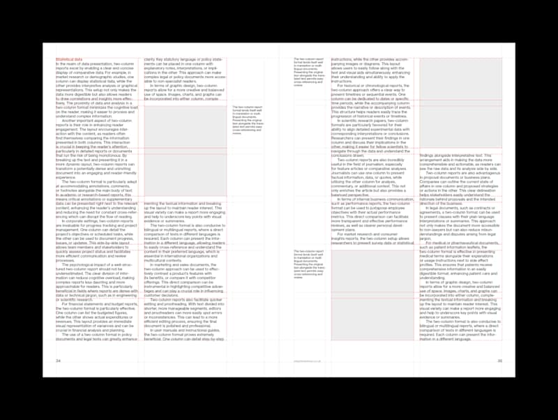 Cover image for A4 Two Column Report Grid System for InDesign