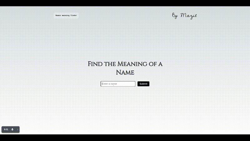 Cover image for Name Meaning Finder app using Next.js and OpenAI API