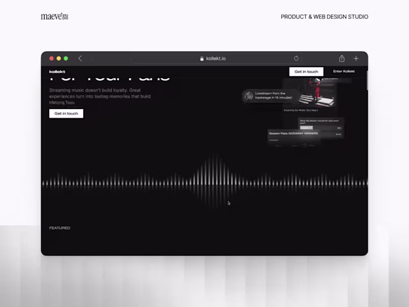 Cover image for Kollekt – Landing page in Framer