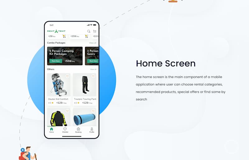 Cover image for Rent-a-tent - UI Design