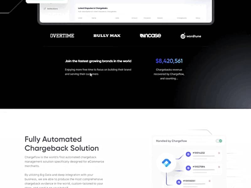 Cover image for Chargeflow.io - $14M in funding | Webflow Design and Development