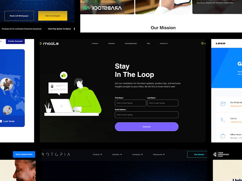 Cover image for UI-Focused Landing Pages & Websites