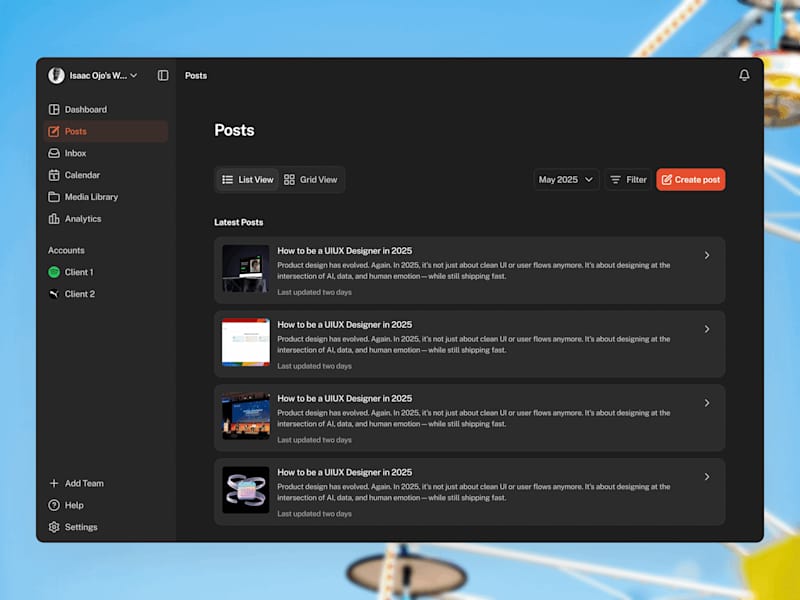 Cover image for UIUX Design for SocialNest - SaaS Platform