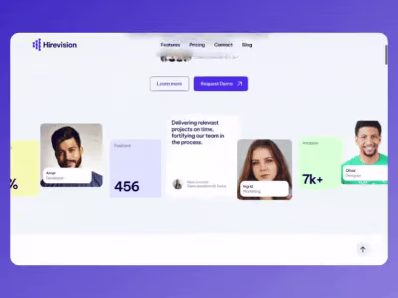 Cover image for Framer + UI8 Design Content: Hirevision