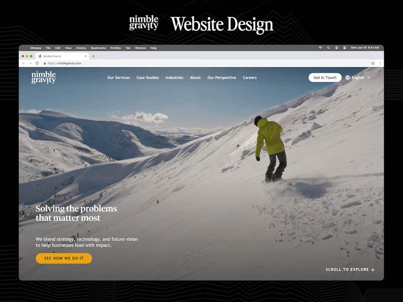 Cover image for Nimble Gravity Website Design