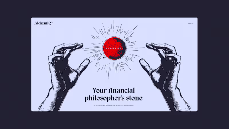 Cover image for Website design for an investiment company - AlchemIQ