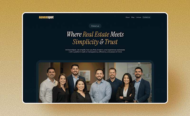 Cover image for Havenspot Real Estate Website