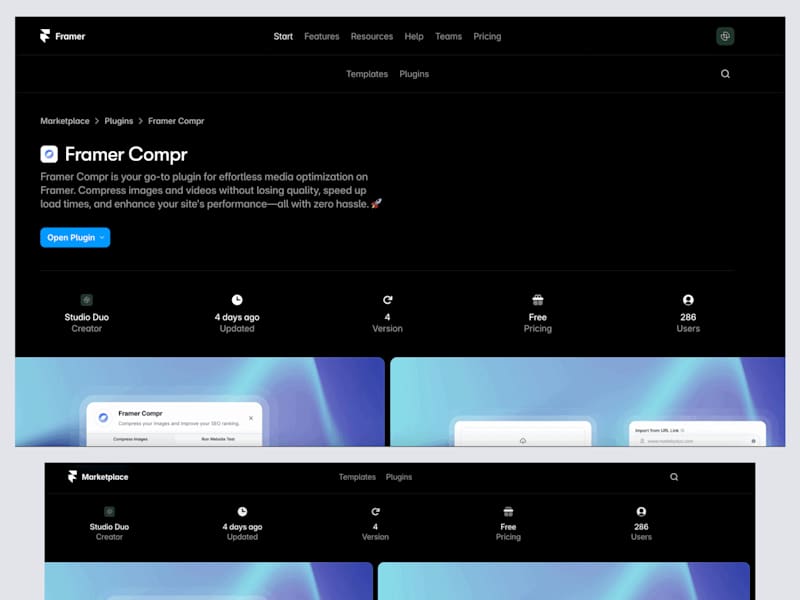 Cover image for Framer Compr Development for Media Optimization